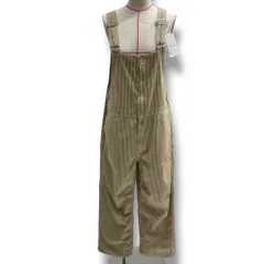 新品 タグ付 未使用 FRAMeWORK フレームワーク ヒッコリーオーバーオール ストライプ柄 サロペット オールインワン オーバーオール ベージュ サイズ36 レディース 春 ゴーゴー古着マルイ北千住店 34 No.533