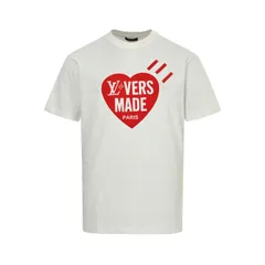 【今日特価】Louis Vuitton 25ss ラブハートフロッキングプリント T シャツ