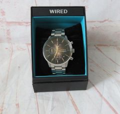 【中古】箱有 WIRED ﾜｲｱｰﾄﾞ 時計 VD57-KJD0 ﾌﾞﾗｯｸ  991791775