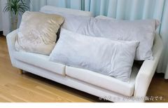 新品未使用✨クッションカバー2枚セット シルバー×ホワイト フジエ