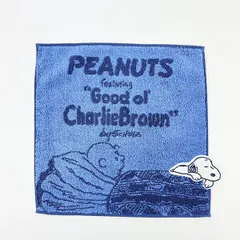 スヌーピー Sleeping ミニタオル ネイビー 西川 SNOOPY