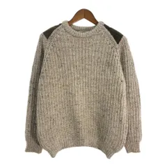 90年代 アイルランド製 aran crafts アランニット ウールセーター ベージュ (メンズ S) 中古 古着 S4032
