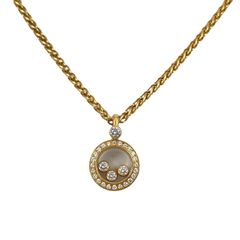 【Chopard】ショパール ハッピーダイヤ 793957-0001 ネックレス K18イエローゴールド レディース 750 3PD