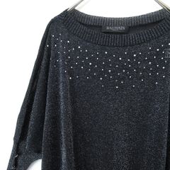 バルマン BALMAIN ラメ入り カットソー プルオーバー ラインストーン 大きいサイズ レディース [a962749ss] F01