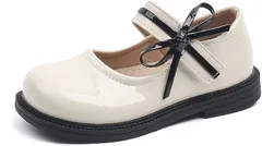 JOMISS フォーマルシューズ 女の子 ドレスシューズ フォーマル靴 パンプス ローファー 履脱簡単 マジック式 発表会 結婚式 卒業式 卒園式 FK-10(ホワイト,  18.0 cm E)