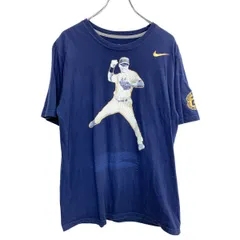 NIKE 半袖 プリント Tシャツ Lサイズ ナイキ レギュラーフィット ネイビー 古着卸 アメリカ仕入 t2407-3439