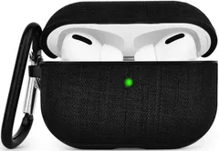 【新着商品】エアーポッツプロ用 ケース ケース カバー Airpods 専用 Pro保護ケース 分離式 キャンバス収納ケース 第2世代/第1世代 おしゃれ カラビナ付き LEDライトが見える Pro ワイアレス充電対応 キャンバス+PC素材 キズ防止 AirP