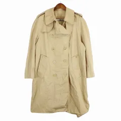 60年代 イングランド製 Aquascutum アクアスキュータム トレンチコート 防寒  フォーマル  ベージュ (メンズ Mサイズ相当) 中古 古着 O5265