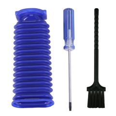 【在庫セール】掃除機 組立 分解 交換部品 お手入れ 修理 ソフトローラークリーナーサクションホース V11家庭用掃除機 ドライバー V10 V8 V7 ＆ V6 Dyson の交換部品 ブラシ付き 青いホース蛇腹 ダイソン掃除機 EUSTACE