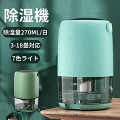 【強力除湿】小型除湿機 衣類乾燥対応 コンパクト 静音 半導体式 ワンタッチ操作 1100MLタンク 自動停止 湿気対策 梅雨 室内干し 部屋干し カビ対策 省エネ おしゃれ 除湿器 7色ライト 3～18畳 2色展開