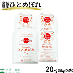 お米 米 白米 精米 ひとめぼれ 20kg（5kg×4袋） 宮城県産 令和6年産 古代米お試し袋付き
