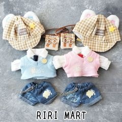 オビツ11　帽子+シャツ+ネクタイ+ベスト+ボトムス+かばん　ねんどろいどどーる