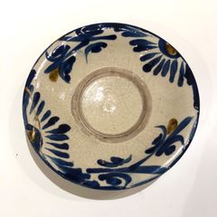 やちむん　琉球壺屋焼　唐草紋7寸皿　20世紀初頭