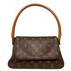 LOUIS VUITTON ルイヴィトン ミニ・ルーピング M51147 ブラウン モノグラム レディース 【中古】 12505K45