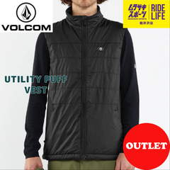 【ムラスポ公式】VOLCOM　UTILITY PUFF VEST（BLK）　23-24　メンズ　スノーウェア　スノーボード　40％OFF