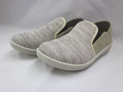 レディースシューズ　スニーカー　スリッポン　chouchoute  PF9096　幅広設計　ふわふわインソール　軽量　かかとが踏める　カジュアル　おしゃれ　ベージュ　24.5㎝