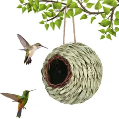新品 Tibemi 鳥の巣 鳥の巣箱 球形 冬 鳥 隠れ家 バードハウス 手作り鳥の巣 鳥用品 エコバードケージ ガーデニング ガーデンデコレーション 簡単な取り付け お手入れ簡単-鳥の巣のサムネイル