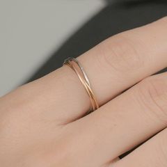 指輪 リング レディース 金属アレルギー対応 つけっぱなしOK サージカルステンレス 316L シンプル 3連 スリム 華奢 上品 ルピス LUPIS st0005