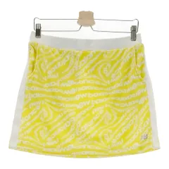 サイズ：2 NEW BALANCE GOLF ニューバランス  スウェットスカート ロゴ 総柄 イエロー系 [240101370436]# ゴルフウェア レディース ストスト