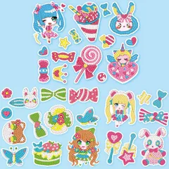 シールタイプ セット ダイヤモンドアート キット プリンセス 女の子 ポップ アニメガール ビーズ刺繍 モザイクアート リハビリ 趣味 絵画 カラービーズ