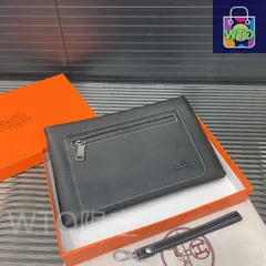 [本日特価] エルメス メンズ レザー ハンドバッグ & カードケース マルチファンクション ギフトボックス付き [本日特価|新品未使用品]