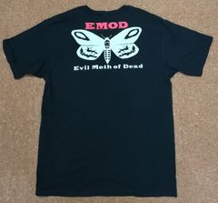 EMOD・蛾・武装戦線・ワースト・プリントTシャツ・黒