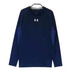 サイズ：LG UNDER ARMOUR アンダーアーマー  長袖インナーTシャツ  ネイビー系 [240101483442] ゴルフウェア メンズ ストスト