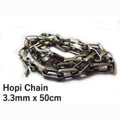 ホピ族 ネックレス ホピチェーン 3.3mm 50cm シルバー925 小豆 あずき 燻し加工