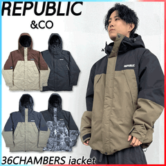REPUBLIC スノーボードジャケット ベージュ/ブラック REPUBLIC&CO DWYCK PARKA リパブリック スノーボードウェア 2