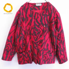 ピエール・カルダン pierrecardin  ヴィンテージ ジャケット カーディガン レッド系 w838794k★のサムネイル