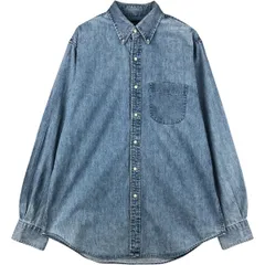 古着 ランズエンド LANDS' END 長袖 ボタンダウンデニムシャツ メンズM相当/eaa589124