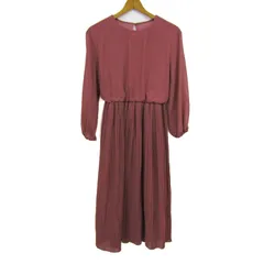 ユナイテッドアローズ ロングワンピース 長袖 グリーンレーベル ブランド トップス レディース Fサイズ ピンク UNITED ARROWS 【中古】