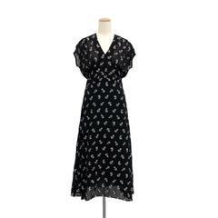 Mame Kurogouchi マメクロゴウチ フラワージャガード 花柄 ワンピース ブラック 1 MM17SS-DR043