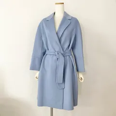26h9 《美品》 S Max Mara エス マックスマーラ ピュアヴァージンウール ダブルフェイスコート 36 ブルー CUCITO A MANO アウターのサムネイル