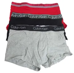 カルバンクライン Calvin Klein Men's メンズコットンストレッチ トランクス 3枚セットNB2729912