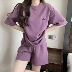 セットアップ レディース 半袖 ルームウェア パジャマ 上下セット 寝巻 部屋着 Tシャツ ショートパンツ ヨガ スポーツ ゆったり iLhQ266