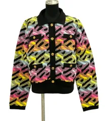 美品　GIANNI VERSACE ヴェルサーチェ　ニットカーディガン　38 2025年最新】ヴェルサーチカーディガンの人気アイテム - メルカリ