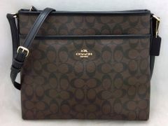 COACH ショルダーバッグ 斜め掛け シグネチャー レザー 茶 F34938 コーチ