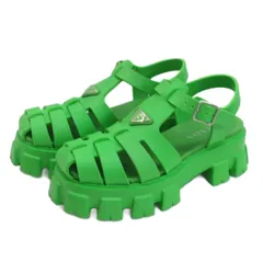 【美品】PRADA モノリス　グリーン ラバーサンダル　2X3083 2025年最新】prada モノリス サンダルの人気アイテム - メルカリ