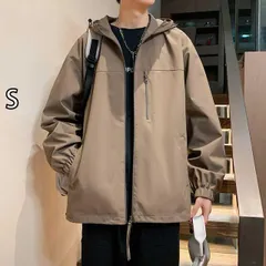 [S]秋冬 コーデ メンズ  服 シンプル ファッション オシャレ 大人 かっこいい 大きいサイズ ストリート 紳士服  コート アウトドア 防水 ブラウン ワーク ジャケット アウター ジッパー フード付き ジャケット アウター 