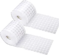 Rimikuru 丸型 面ファスナー 直径10mm 500組セット オスメス( ホワイト)