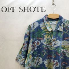 OFF SHORE オフショア アロハシャツ ブルー M 半袖シャツ サーフ メンズ