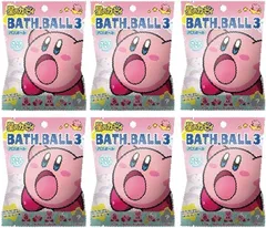 エスケイジャパン 星のカービィ バスボール 3 入浴剤 マスコットが飛び出るバスボール ラムネの香り x 6個セット