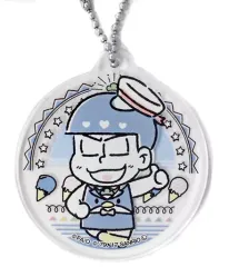 【中古】キーホルダー・マスコット(キャラクター) カラ松×タキシードサム(丸型) 「おそ松さん×サンリオキャラクターズカフェ アクリルキーホルダー」 大阪＆名古屋＆福岡限定