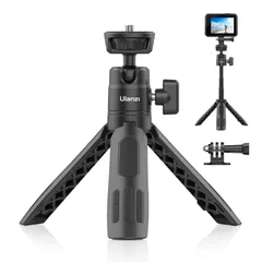 【特価セール】Ulanzi M12 ミニ三脚 カメラ三脚 3段伸縮 自撮り棒 卓上三脚 Gopro用マウント付き 360度回転 自由雲台 1/4ネジ穴 持ち運び便利 vlog ビデオ セルカ棒 折りたたみ GoPro用/Sony用/OsmoPocket用/Caのサムネイル