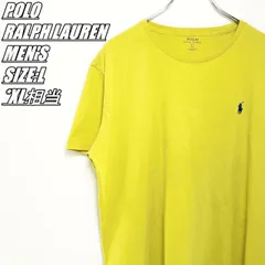 【US古着】POLO RALPH LAUREN　ポロラルフローレン　ワンポイント刺<!-利用不可文字-!>　Tシャツ　メンズ　サイズ表記L　XL相当　イエロー