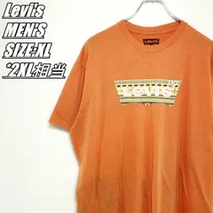 【US古着】Levi's　リーバイス　ロゴプリントTシャツ　メンズ　サイズ表記XL　2XL相当　オレンジ