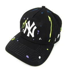 ニューエラ キャップ NY ニューヨークヤンキース スプラッシュ ロゴ 帽子 ブランド メンズ ブラック NEW ERA 【中古】