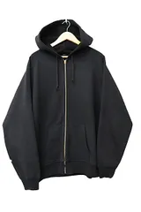 COMOLI ブラックパーカー サイズ3 COMOLI (コモリ) C/W 裏毛ジップパーカ