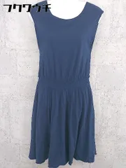 ◇ IENA イエナ ノースリーブ 膝丈 ワンピース サイズ38 ネイビー レディース 【中古】 【1002802372612】